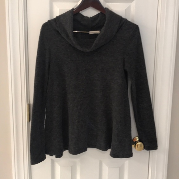 Dark grey cowl neck swing sweater - Picture 1 of 6